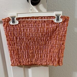 Altar'd State Pink and Orange Smocked Tank Top